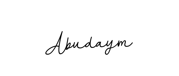 Create a beautiful signature design for name Abudaym. With this signature (BallpointsItalic-DORy9) fonts, you can make a handwritten signature for free. Abudaym signature style 11 images and pictures png