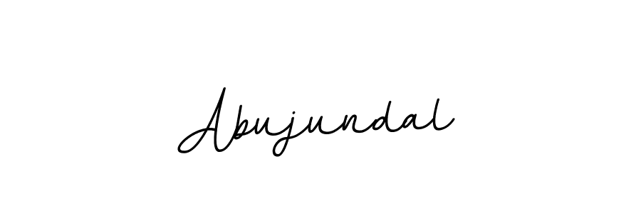 Use a signature maker to create a handwritten signature online. With this signature software, you can design (BallpointsItalic-DORy9) your own signature for name Abujundal. Abujundal signature style 11 images and pictures png