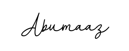 Enhance your business communications with Abumaaz signature in BallpointsItalic-DORy9 lettering. Clean, modern, and universally compatible. Abumaaz signature style 11 images and pictures png