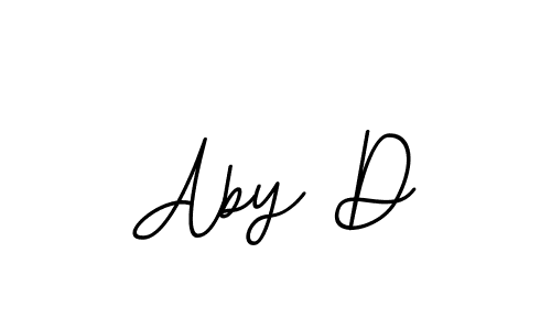 Design your own signature with our free online signature maker. With this signature software, you can create a handwritten (BallpointsItalic-DORy9) signature for name Aby D. Aby D signature style 11 images and pictures png