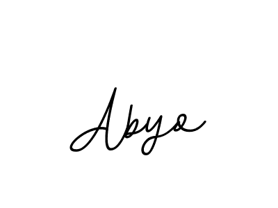 Design your own signature with our free online signature maker. With this signature software, you can create a handwritten (BallpointsItalic-DORy9) signature for name Abyo. Abyo signature style 11 images and pictures png