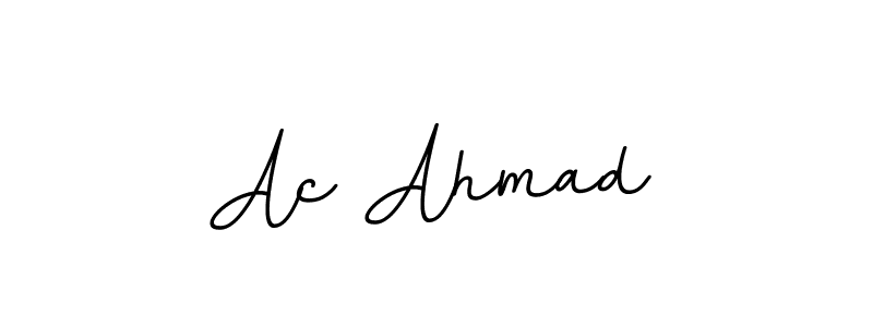 The best way (BallpointsItalic-DORy9) to make a short signature is to pick only two or three words in your name. The name Ac Ahmad include a total of six letters. For converting this name. Ac Ahmad signature style 11 images and pictures png