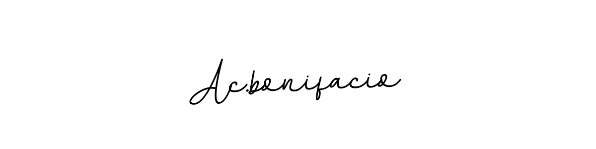 The best way (BallpointsItalic-DORy9) to make a short signature is to pick only two or three words in your name. The name Ac.bonifacio include a total of six letters. For converting this name. Ac.bonifacio signature style 11 images and pictures png