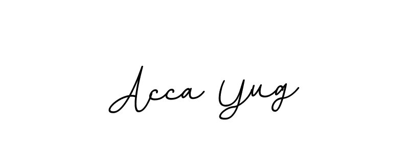 Design your own signature with our free online signature maker. With this signature software, you can create a handwritten (BallpointsItalic-DORy9) signature for name Acca Yug. Acca Yug signature style 11 images and pictures png