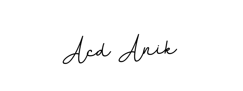 This is the best signature style for the Acd Anik name. Also you like these signature font (BallpointsItalic-DORy9). Mix name signature. Acd Anik signature style 11 images and pictures png