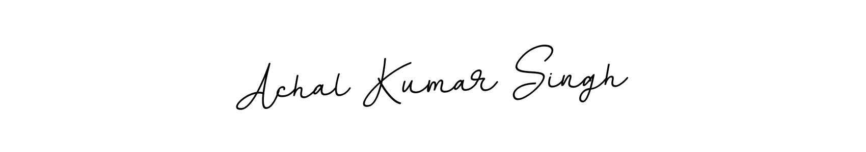 This is the best signature style for the Achal Kumar Singh name. Also you like these signature font (BallpointsItalic-DORy9). Mix name signature. Achal Kumar Singh signature style 11 images and pictures png
