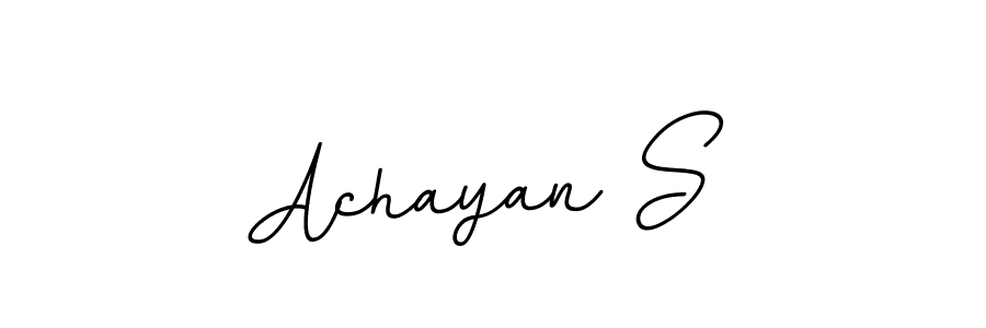 It looks lik you need a new signature style for name Achayan S. Design unique handwritten (BallpointsItalic-DORy9) signature with our free signature maker in just a few clicks. Achayan S signature style 11 images and pictures png