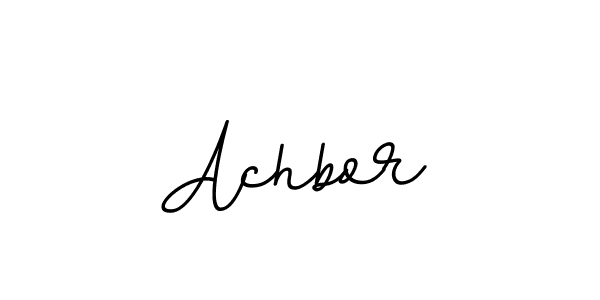 Design your own signature with our free online signature maker. With this signature software, you can create a handwritten (BallpointsItalic-DORy9) signature for name Achbor. Achbor signature style 11 images and pictures png