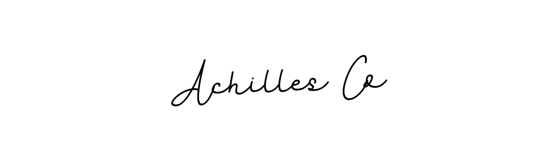 Make a beautiful signature design for name Achilles Co. With this signature (BallpointsItalic-DORy9) style, you can create a handwritten signature for free. Achilles Co signature style 11 images and pictures png