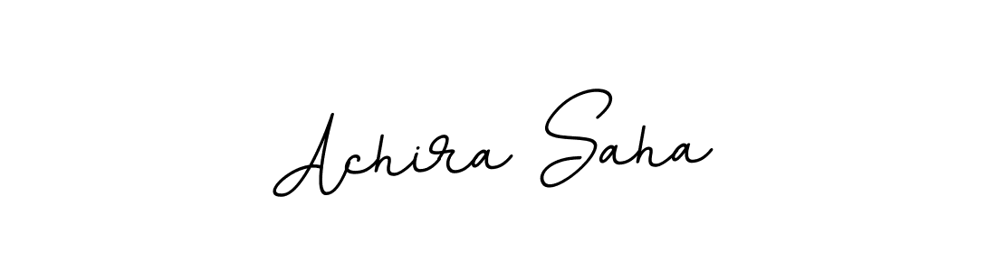 Use a signature maker to create a handwritten signature online. With this signature software, you can design (BallpointsItalic-DORy9) your own signature for name Achira Saha. Achira Saha signature style 11 images and pictures png