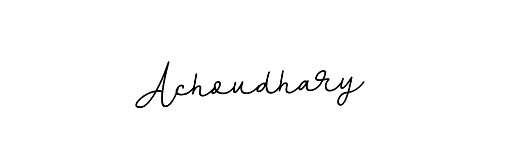 Make a beautiful signature design for name Achoudhary. With this signature (BallpointsItalic-DORy9) style, you can create a handwritten signature for free. Achoudhary signature style 11 images and pictures png