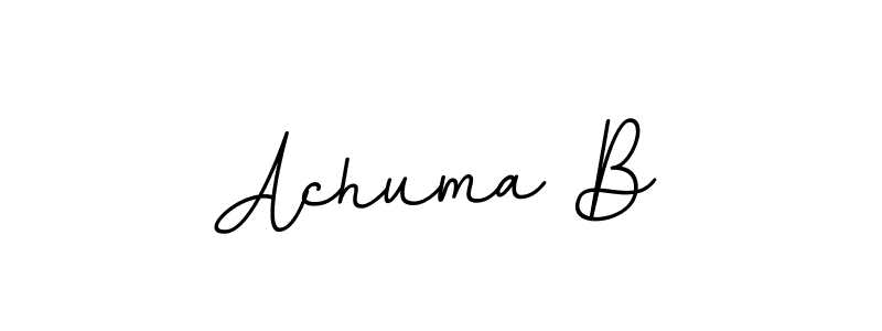 How to make Achuma B name signature. Use BallpointsItalic-DORy9 style for creating short signs online. This is the latest handwritten sign. Achuma B signature style 11 images and pictures png