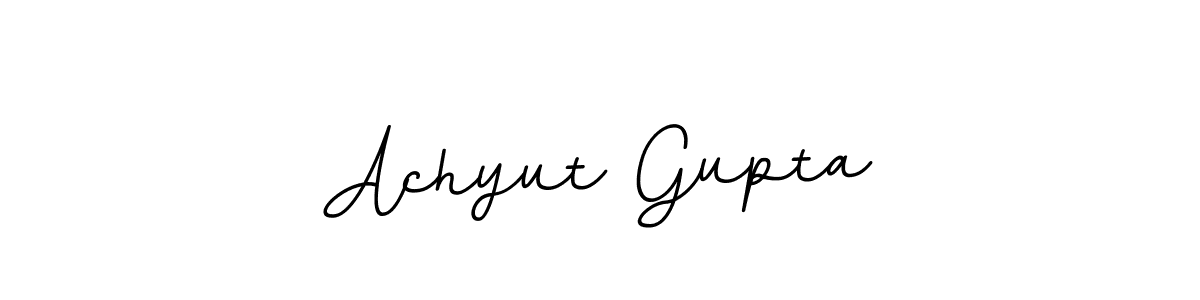 How to make Achyut Gupta name signature. Use BallpointsItalic-DORy9 style for creating short signs online. This is the latest handwritten sign. Achyut Gupta signature style 11 images and pictures png