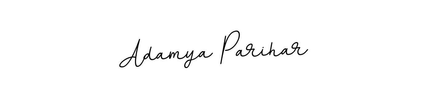 Use a signature maker to create a handwritten signature online. With this signature software, you can design (BallpointsItalic-DORy9) your own signature for name Adamya Parihar. Adamya Parihar signature style 11 images and pictures png