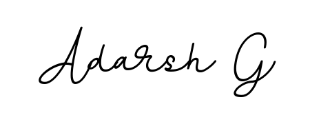 Try this chic Adarsh G handwritten sign style. Using BallpointsItalic-DORy9 font elements, it gives your name a sleek, memorable identity. Adarsh G signature style 11 images and pictures png