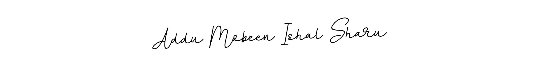 Make a beautiful signature design for name Addu Mobeen Ishal Sharu. With this signature (BallpointsItalic-DORy9) style, you can create a handwritten signature for free. Addu Mobeen Ishal Sharu signature style 11 images and pictures png