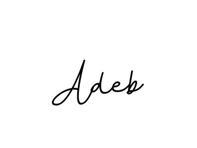 How to make Adeb name signature. Use BallpointsItalic-DORy9 style for creating short signs online. This is the latest handwritten sign. Adeb signature style 11 images and pictures png