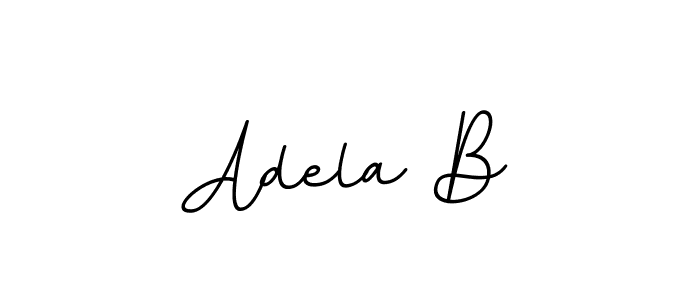 Use a signature maker to create a handwritten signature online. With this signature software, you can design (BallpointsItalic-DORy9) your own signature for name Adela B. Adela B signature style 11 images and pictures png