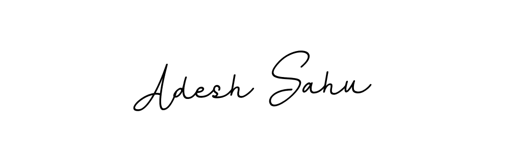 The best way (BallpointsItalic-DORy9) to make a short signature is to pick only two or three words in your name. The name Adesh Sahu include a total of six letters. For converting this name. Adesh Sahu signature style 11 images and pictures png