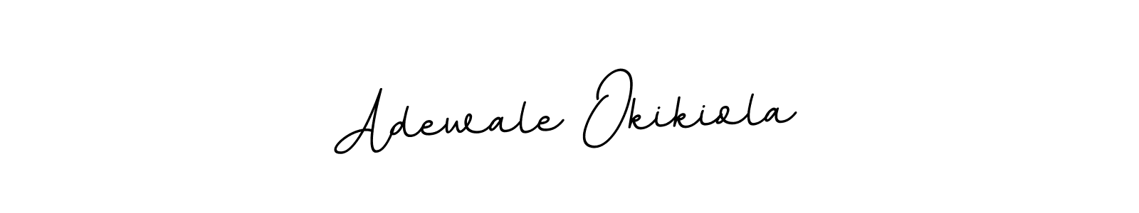 How to make Adewale Okikiola name signature. Use BallpointsItalic-DORy9 style for creating short signs online. This is the latest handwritten sign. Adewale Okikiola signature style 11 images and pictures png