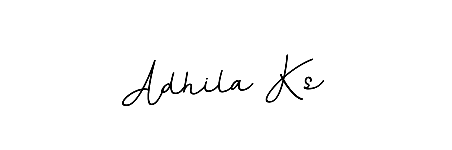 You should practise on your own different ways (BallpointsItalic-DORy9) to write your name (Adhila Ks) in signature. don't let someone else do it for you. Adhila Ks signature style 11 images and pictures png