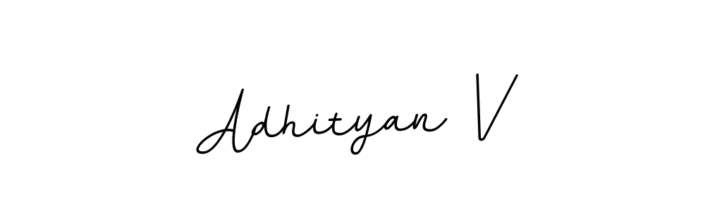Design your own signature with our free online signature maker. With this signature software, you can create a handwritten (BallpointsItalic-DORy9) signature for name Adhityan V. Adhityan V signature style 11 images and pictures png