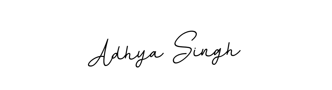 Make a beautiful signature design for name Adhya Singh. With this signature (BallpointsItalic-DORy9) style, you can create a handwritten signature for free. Adhya Singh signature style 11 images and pictures png