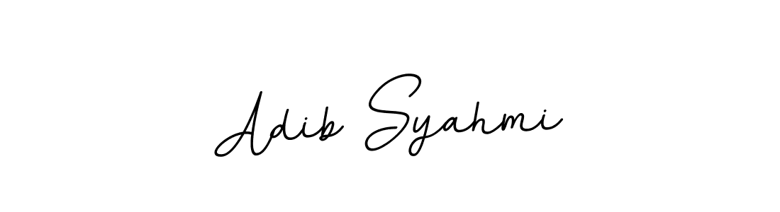 Create a beautiful signature design for name Adib Syahmi. With this signature (BallpointsItalic-DORy9) fonts, you can make a handwritten signature for free. Adib Syahmi signature style 11 images and pictures png