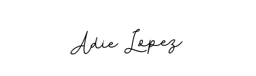 How to make Adie Lopez name signature. Use BallpointsItalic-DORy9 style for creating short signs online. This is the latest handwritten sign. Adie Lopez signature style 11 images and pictures png