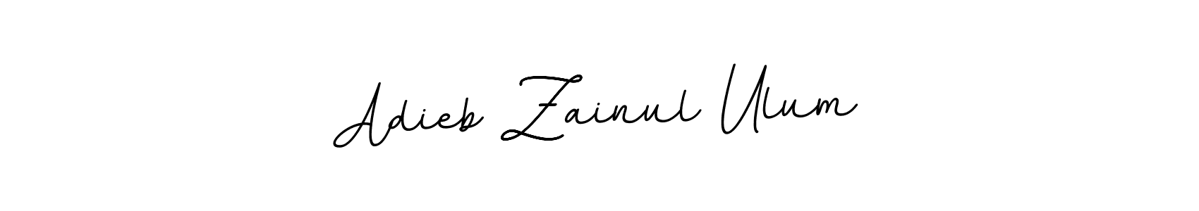 The best way (BallpointsItalic-DORy9) to make a short signature is to pick only two or three words in your name. The name Adieb Zainul Ulum include a total of six letters. For converting this name. Adieb Zainul Ulum signature style 11 images and pictures png