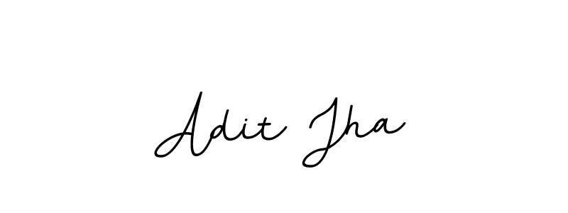 Make a beautiful signature design for name Adit Jha. With this signature (BallpointsItalic-DORy9) style, you can create a handwritten signature for free. Adit Jha signature style 11 images and pictures png