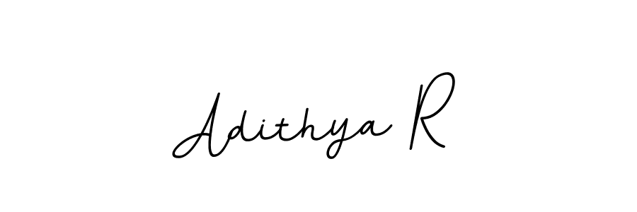 The best way (BallpointsItalic-DORy9) to make a short signature is to pick only two or three words in your name. The name Adithya R include a total of six letters. For converting this name. Adithya R signature style 11 images and pictures png