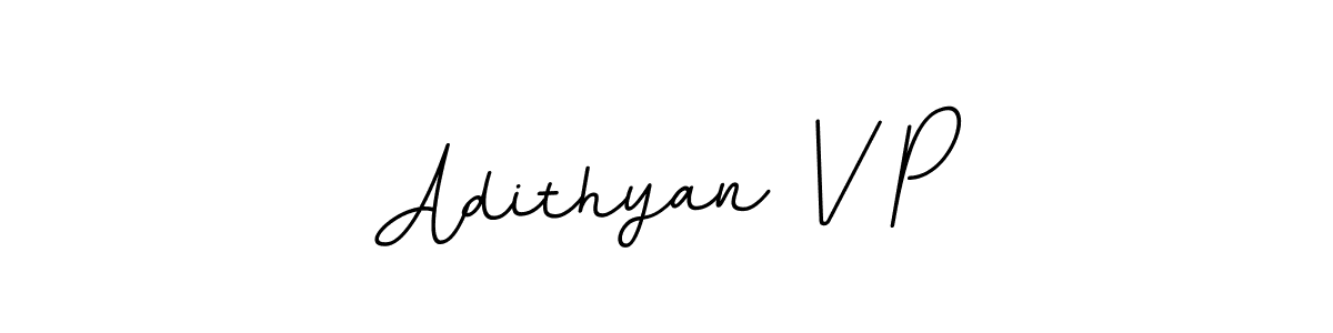 Design your own signature with our free online signature maker. With this signature software, you can create a handwritten (BallpointsItalic-DORy9) signature for name Adithyan V P. Adithyan V P signature style 11 images and pictures png
