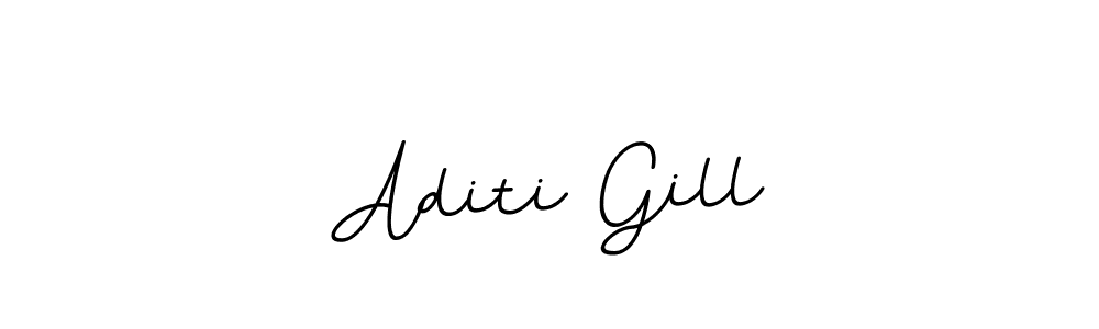 Create a beautiful signature design for name Aditi Gill. With this signature (BallpointsItalic-DORy9) fonts, you can make a handwritten signature for free. Aditi Gill signature style 11 images and pictures png