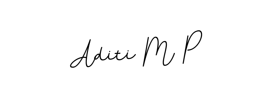 Make a beautiful signature design for name Aditi M P. With this signature (BallpointsItalic-DORy9) style, you can create a handwritten signature for free. Aditi M P signature style 11 images and pictures png