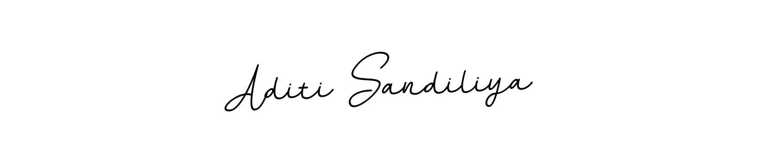 The best way (BallpointsItalic-DORy9) to make a short signature is to pick only two or three words in your name. The name Aditi Sandiliya include a total of six letters. For converting this name. Aditi Sandiliya signature style 11 images and pictures png