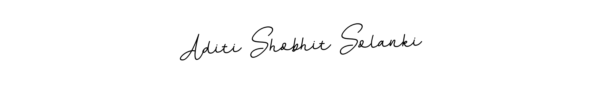 This is the best signature style for the Aditi Shobhit Solanki name. Also you like these signature font (BallpointsItalic-DORy9). Mix name signature. Aditi Shobhit Solanki signature style 11 images and pictures png