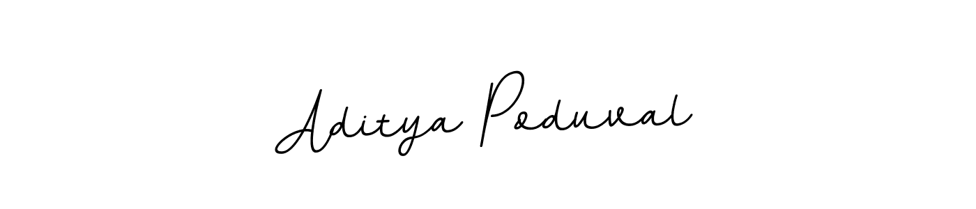Create a beautiful signature design for name Aditya Poduval. With this signature (BallpointsItalic-DORy9) fonts, you can make a handwritten signature for free. Aditya Poduval signature style 11 images and pictures png