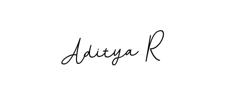 Use a signature maker to create a handwritten signature online. With this signature software, you can design (BallpointsItalic-DORy9) your own signature for name Aditya R. Aditya R signature style 11 images and pictures png