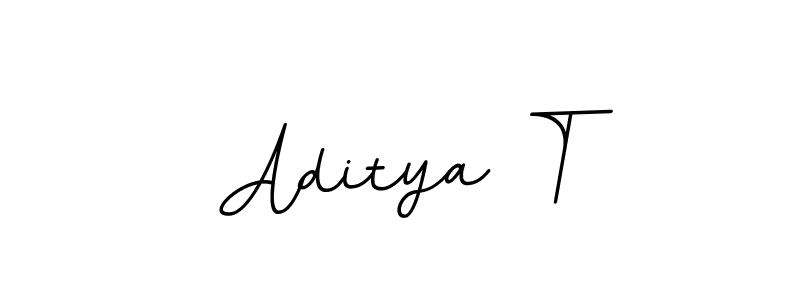 Create a beautiful signature design for name Aditya T. With this signature (BallpointsItalic-DORy9) fonts, you can make a handwritten signature for free. Aditya T signature style 11 images and pictures png