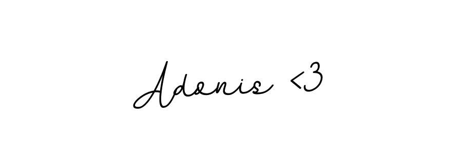 How to make Adonis <3 signature? BallpointsItalic-DORy9 is a professional autograph style. Create handwritten signature for Adonis <3 name. Adonis <3 signature style 11 images and pictures png