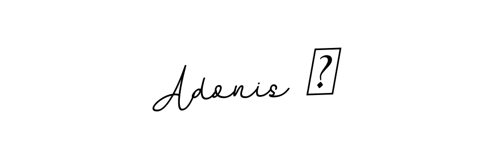 How to make Adonis ♡ name signature. Use BallpointsItalic-DORy9 style for creating short signs online. This is the latest handwritten sign. Adonis ♡ signature style 11 images and pictures png