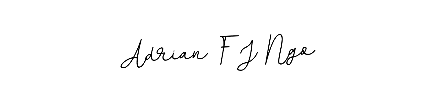 The best way (BallpointsItalic-DORy9) to make a short signature is to pick only two or three words in your name. The name Adrian F J Ngo include a total of six letters. For converting this name. Adrian F J Ngo signature style 11 images and pictures png