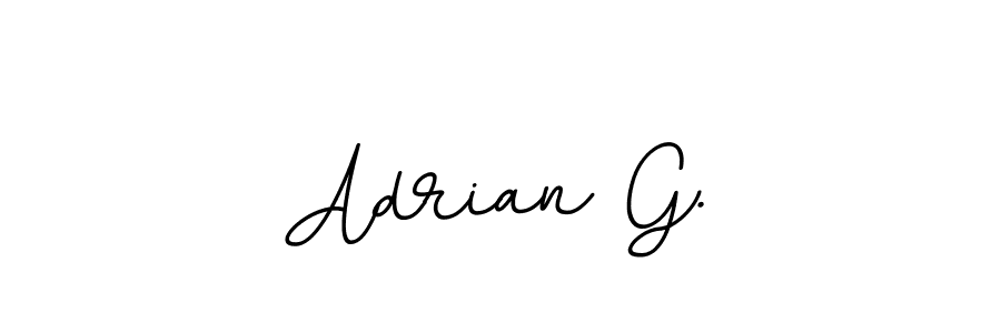 The best way (BallpointsItalic-DORy9) to make a short signature is to pick only two or three words in your name. The name Adrian G. include a total of six letters. For converting this name. Adrian G. signature style 11 images and pictures png