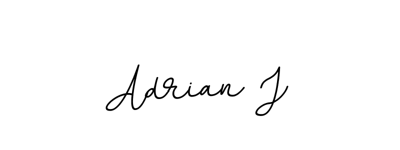 How to make Adrian J name signature. Use BallpointsItalic-DORy9 style for creating short signs online. This is the latest handwritten sign. Adrian J signature style 11 images and pictures png