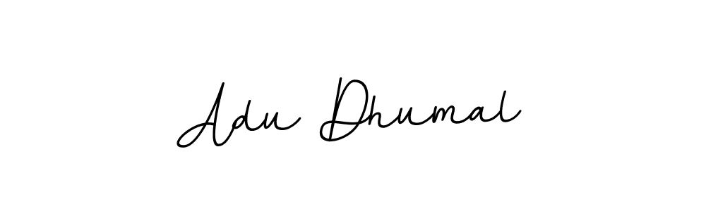 The best way (BallpointsItalic-DORy9) to make a short signature is to pick only two or three words in your name. The name Adu Dhumal include a total of six letters. For converting this name. Adu Dhumal signature style 11 images and pictures png