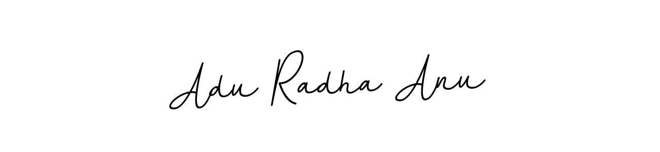 Also You can easily find your signature by using the search form. We will create Adu Radha Anu name handwritten signature images for you free of cost using BallpointsItalic-DORy9 sign style. Adu Radha Anu signature style 11 images and pictures png