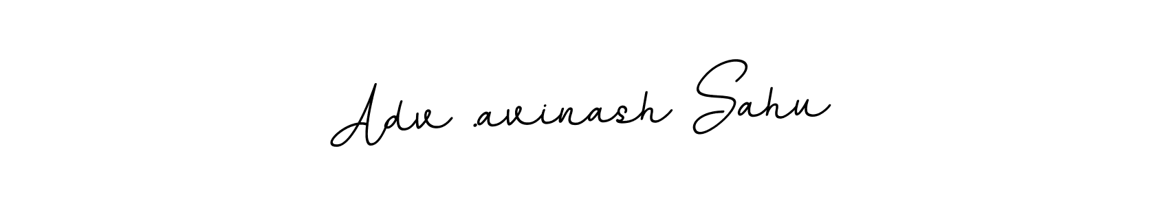 The best way (BallpointsItalic-DORy9) to make a short signature is to pick only two or three words in your name. The name Adv .avinash Sahu include a total of six letters. For converting this name. Adv .avinash Sahu signature style 11 images and pictures png