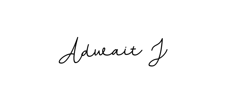 The best way (BallpointsItalic-DORy9) to make a short signature is to pick only two or three words in your name. The name Adwait J include a total of six letters. For converting this name. Adwait J signature style 11 images and pictures png