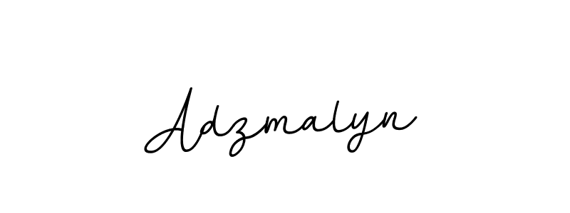 How to make Adzmalyn name signature. Use BallpointsItalic-DORy9 style for creating short signs online. This is the latest handwritten sign. Adzmalyn signature style 11 images and pictures png